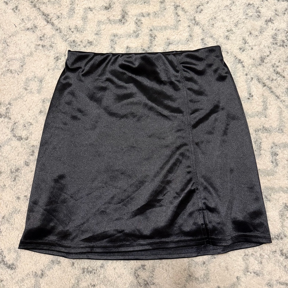 Black mini skirt
